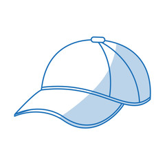 Sticker - blue shading silhouette cartoon sport cap headwear vector illustration