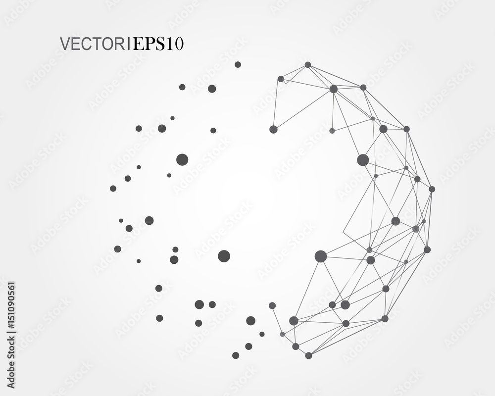 Connection concept. Geometric vector background for business or science ...