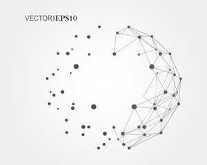 Connection concept. Geometric vector background for business or science presentation.