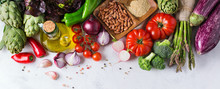 Assortment Of Fresh Organic Farmer Market Vegetables
