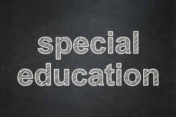 Sticker - Studying concept: Special Education on chalkboard background