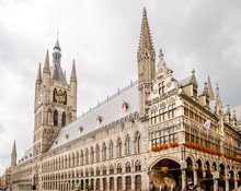 View On Historical Lakenhal Building In Ypres - Belgium