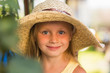 © viclin - Portrait of beautiful cute girl in hat in the summer afternoon. Close-up.