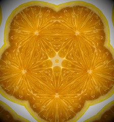 Abstract mandala orange photo