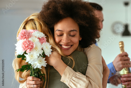 Fotografie, Obraz Nothing warmer than a best friend's welcoming hug!