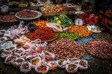 Various Kind Of Spices With Beautiful Colour On Sale On The Ground At Traditional Market Photo Taken In Bogor Indonesia