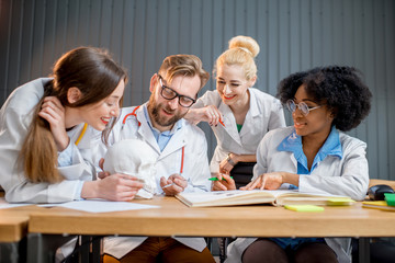 Wall Mural - Group of medical students in the classroom