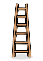 Wall Mural - long ladder / cartoon vector and illustration, hand drawn style, isolated on white background.