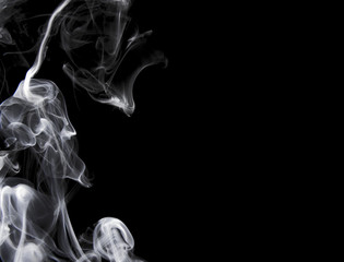 Smoke on black background