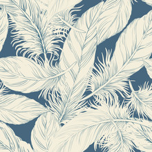 Seamless Feather Background Pattern