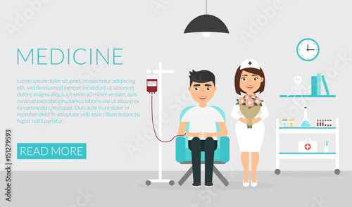Health Care Medical Horizontal Banner A Nurse Or Doctor At The