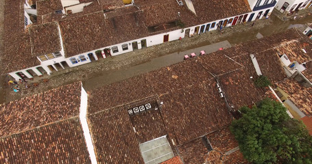 Wall Mural - Top View of Colonial Houses, Paraty, Rio de Janeiro