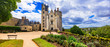 Majestic medieval castles in Loire valley - Chateau de Montreuil-Bellay. France