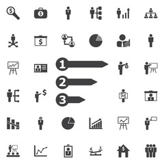 Poster - Timeline Infographic with Arrows icon