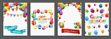 Happy Birthday, Holiday  Greeting And Invitation Card Template S