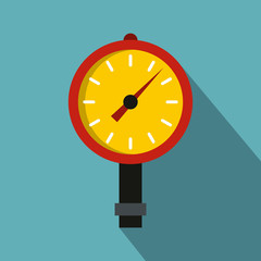 Poster - Manometer or pressure gauge icon, flat style