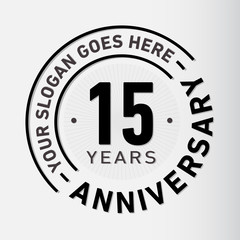 Wall Mural - 15 years anniversary logo template. Vector and illustration.