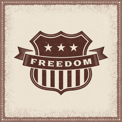 Wall Mural - Vintage Freedom Label