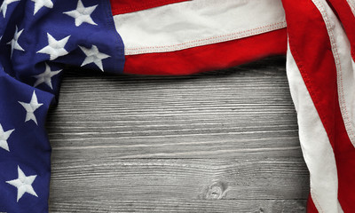 Red, white, and blue American flag for Memorial day or Veteran's day background