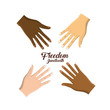 hands near celebrating freedom juneteenth