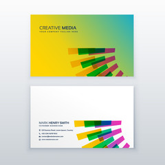 creative colorful brand business card design template