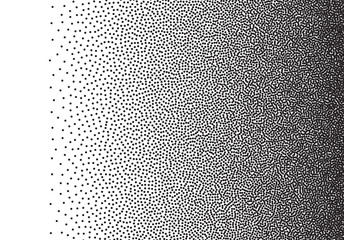 Poster - Dotwork gradient background, black and white scattered stipple dots