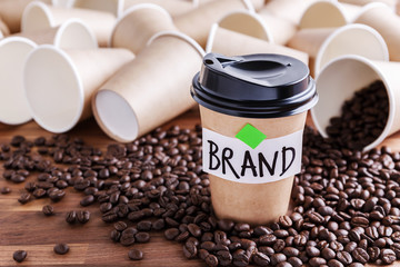 Wall Mural - brand building for coffee shop and cafe concept