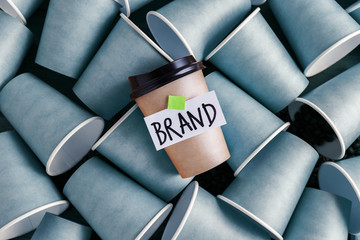 Wall Mural - coffee identity brand building concept with different and standing out from others