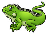 Fototapeta Dinusie - Iguana Lizard Cartoon Character