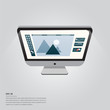 © vectorfusionart - Vector image of computer with graphic design and lorem ipsum