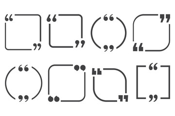 Poster - Set of quote frames on a white background. Vector illustration