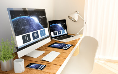 Poster - blog earth responsive concept on devices