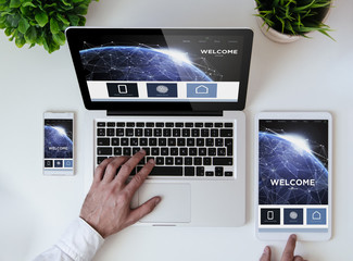 Poster - office tabletop earth responsive design website