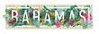 vector floral framed typographic BAHAMAS city artwork