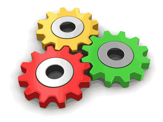 Poster - Cogwheels. Image with clipping path
