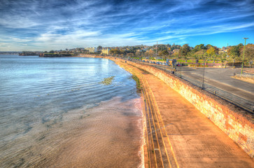 Canvas Print - Torquay Devon promenade in beautiful weather