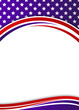 USA flag themed patriotic banner template with copy space