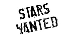Stars Wanted Rubber Stamp. Grunge Design With Dust Scratches. Effects Can Be Easily Removed For A Clean, Crisp Look. Color Is Easily Changed.