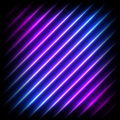 Aufkleber - Colorful neon diagonal background, abstract illustration.