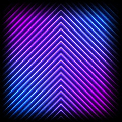 Aufkleber - Colorful neon diagonal background, abstract illustration.