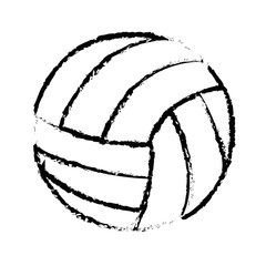 Sticker - volleyball balloon isolated icon vector illustration design