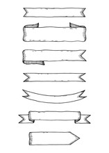 Ribbons Sketch Vector Illustration