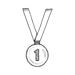 Medal sketch vector illustration