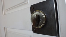 Locked Deadbolt Security Doorknob
