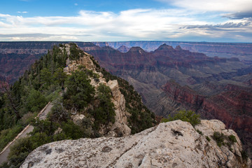 Grand Canyon North Rim at sunset.