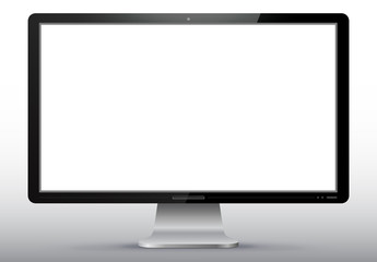 Sticker - computer screen vector illustration.
