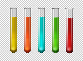 Canvas Print - Colorful chemical in test tubes