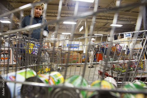 Volunteer Ann Martin Sorts Food At St Vincent De Paul Food Pantry