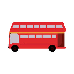 Sticker - double decker bus london icon image vector illustration design 