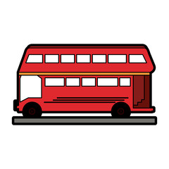 Poster - double decker bus london icon image vector illustration design 